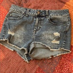 Slightly Distressed Jean Shorts